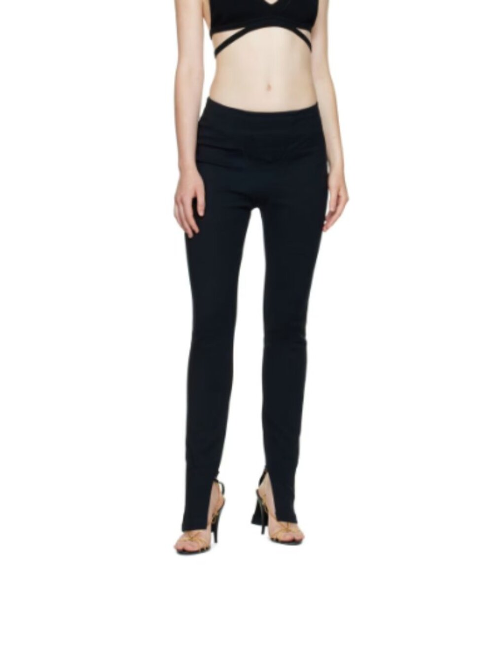 Dion Lee Black Double Arch Corset Trousers Size 2